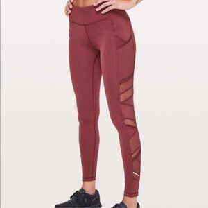 Lululemon Speed Up Tight Mesh Tight Size 28 Savannah Red